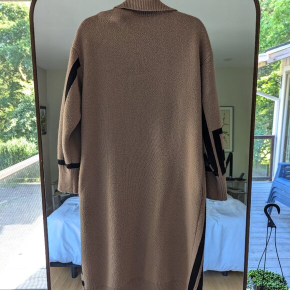 Geo Pattern Drop Shoulder Cardigan - Picture 5 of 8